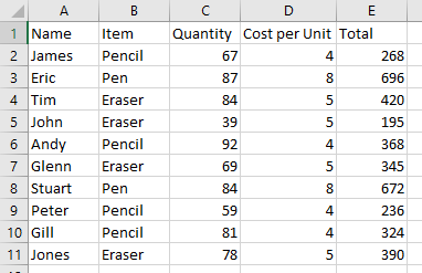 MS Excel Auto Filter Examples in C# 