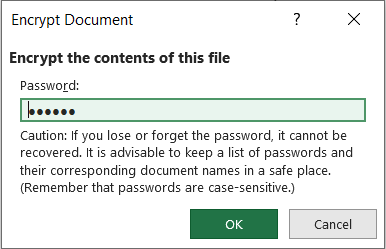 File level protection in MS excel