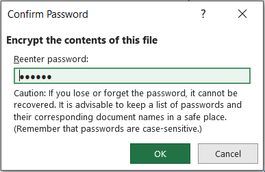 Protection MS excel at File level