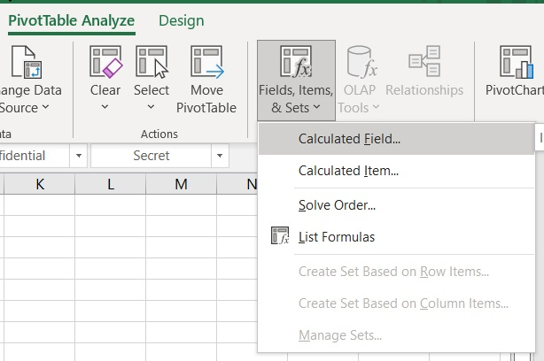 Excel Pivot Table Calculated Field Steps